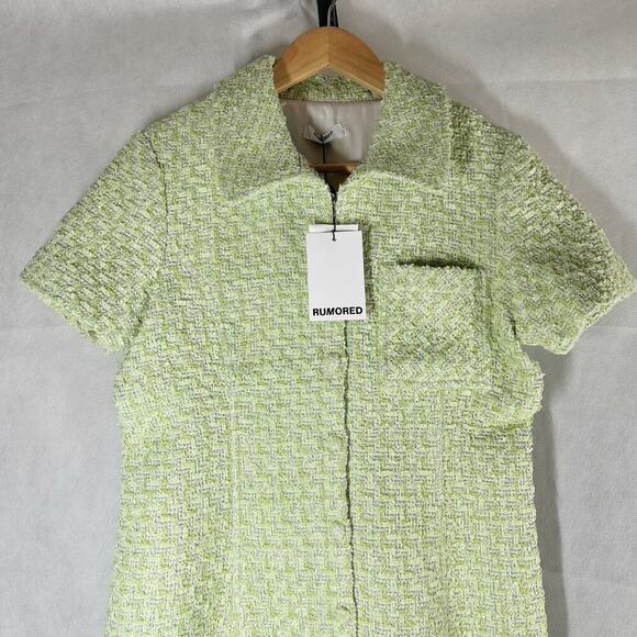 Rumored Notting Hill Tennis Tweed Mini Dress Size US 8 - Picture 3 of 12